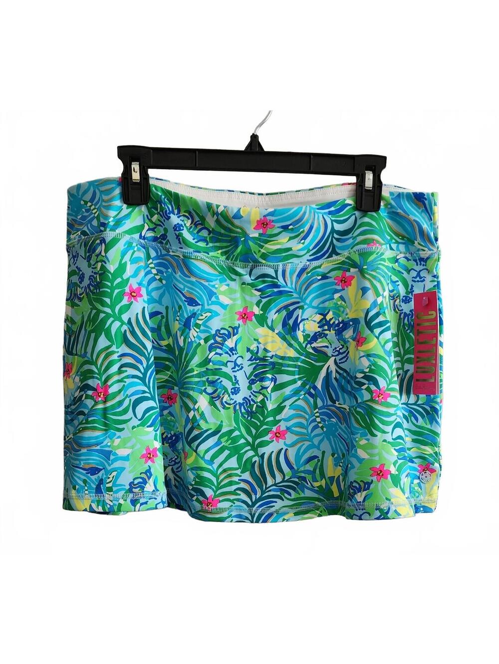 Lilly Pulitzer Luxletic Tropical Print Skort, Size XL, UPF 50+